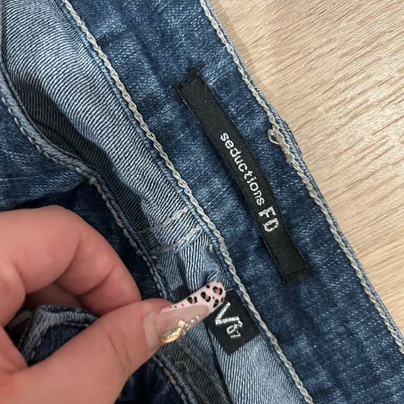 vintage angel cross rhinestone jeans size 7 - Picture 3 of 5